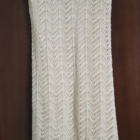 Knitted summer midi dress used, beige, sizes S-M