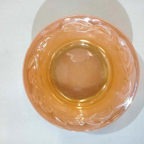 Anchor Hocking set of 8 used, Peach Luster, 1960s