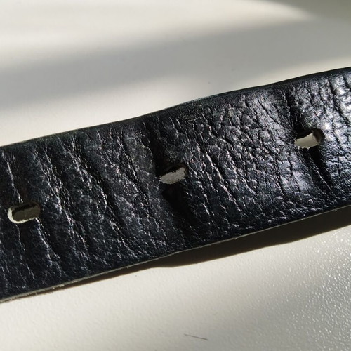 Vintage black leather belt L'Aiglon used, size 90