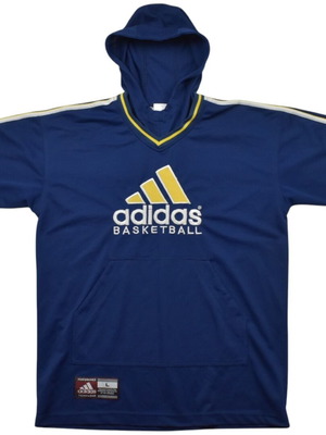Adidas Vintage Basketball Hooded Shooting Shirt Jersey used, size Large