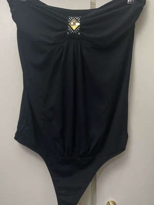 Strapless bodysuit S/M like new, black and yellow