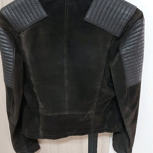 Mango leather jacket used, brown, size S