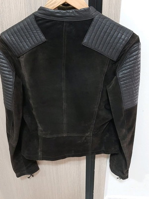 Mango leather jacket used, brown, size S