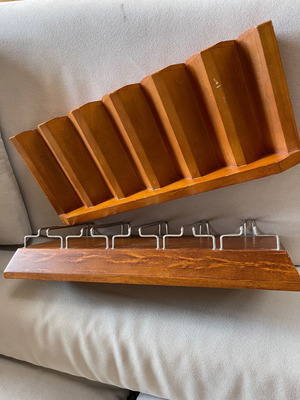 Pottery Barn set of 2 wine and glass shelves used