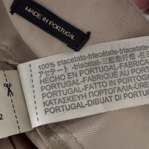 Massimo Dutti High-Waisted Fabric Bermuda Shorts Nude Medium Like New