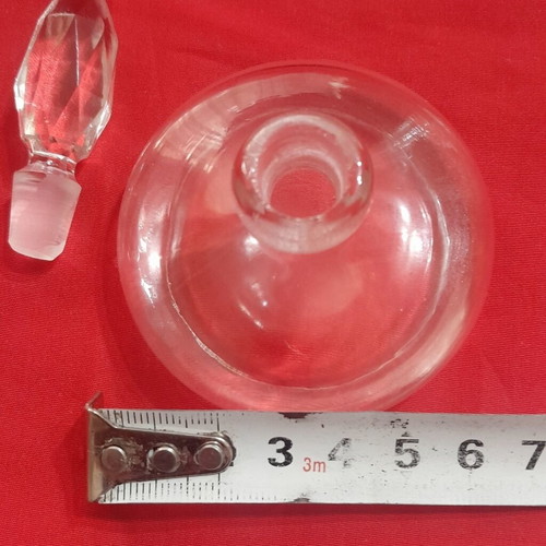 Vintage crystal perfume essence bottle used