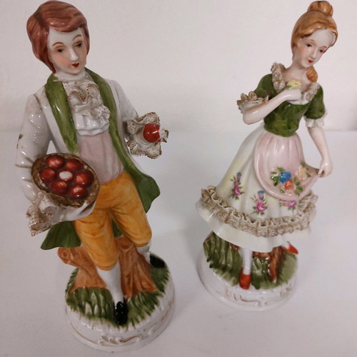 Porcelain couple used, vintage, 26 cm