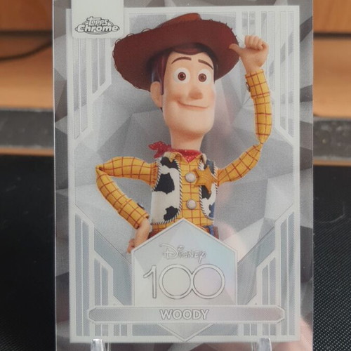 Topps Disney Chrome 2023 D100 Woody Base card like new
