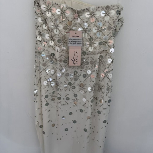 Oh Polly Crystal Corset Dress New, White, Size S
