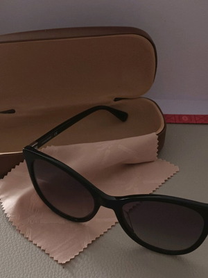 Longchamp sunglasses like new, black with silver details