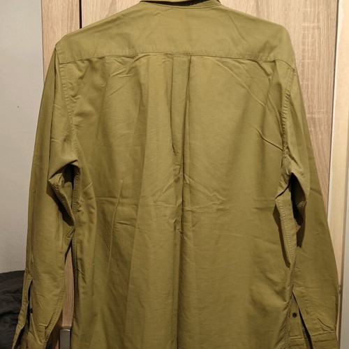 Zara men's cotton shirt like new, olive color, size Large