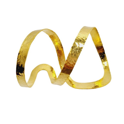 Bracelet with gold strips asymmetrical new