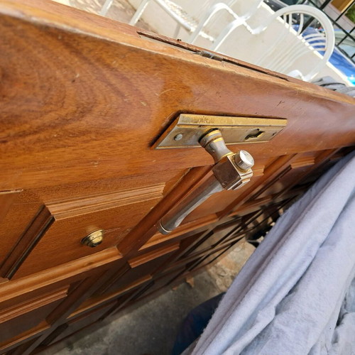 Exterior door used, solid wood with frame