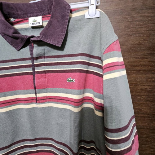 Lacoste men's long-sleeve shirt like new, size L, multicolor