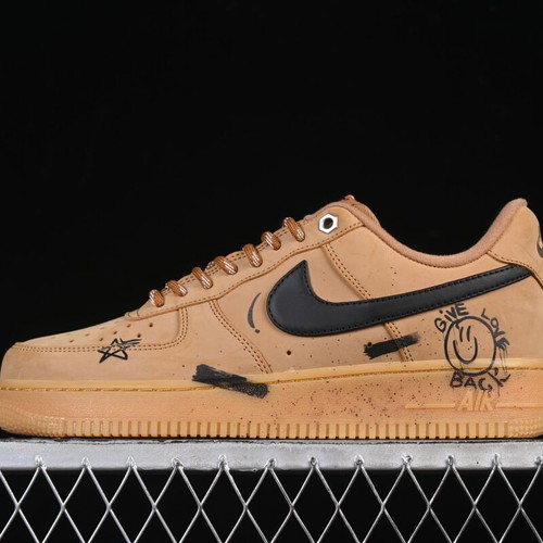 Nike Air Force 1 '07 Low Wheat Graffiti new handmade sneakers