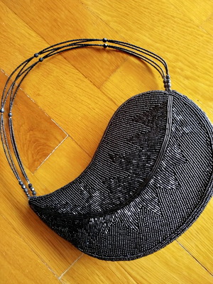 Black sequin bag like new, intact