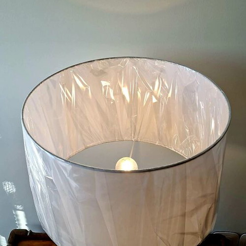 Vintage Italian Table Lamp White like new Porcelain with Brass Gilded Details