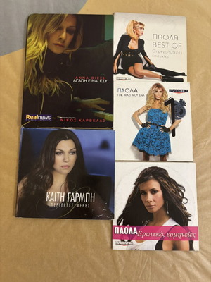 Greek CDs by Anna Vissi, Kaity Garbi, Paola, like new, pack of 5