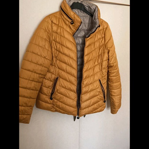 Reversible jacket used yellow and gray with hood size S