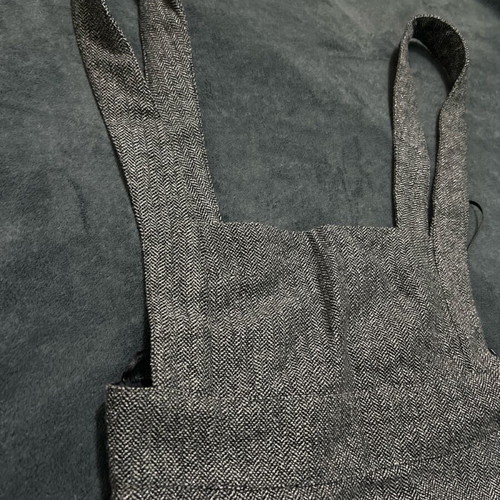 Ysatis salopette S gray black with silver thread shine like new