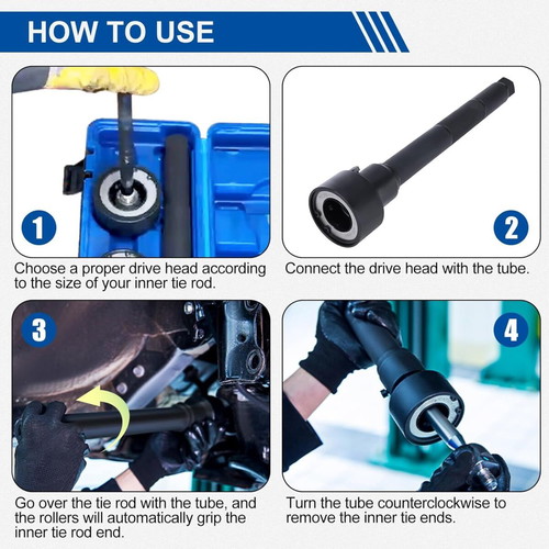 Steering Rack Inner Tie Rod End Removal Tool Set