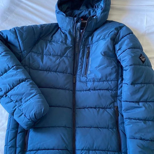 Volcano men's down jacket like new, blue, size Medium