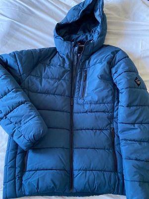 Volcano men's down jacket like new, blue, size Medium