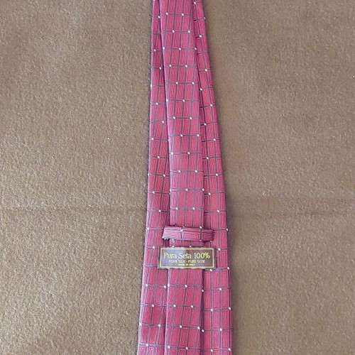 Red silk tie, Italian