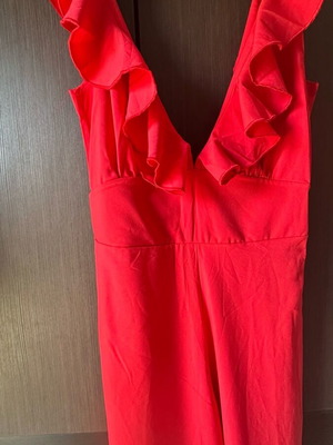 Hyper red one-piece jumpsuit new, unworn s-m