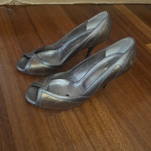Kalogirou pumps size 39 like new, brown and gold
