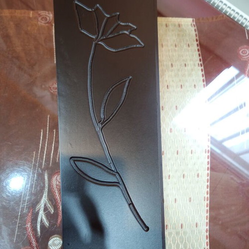Wooden vase, dark brown