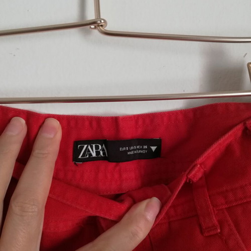 Cargo pants Zara red small used with multiple pockets