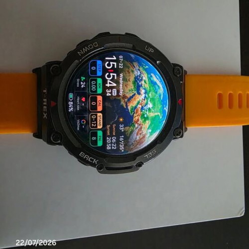 Amazfit T-Rex 2 Aluminium 47mm Waterproof Smartwatch with Heart Rate Monitor Ember Black