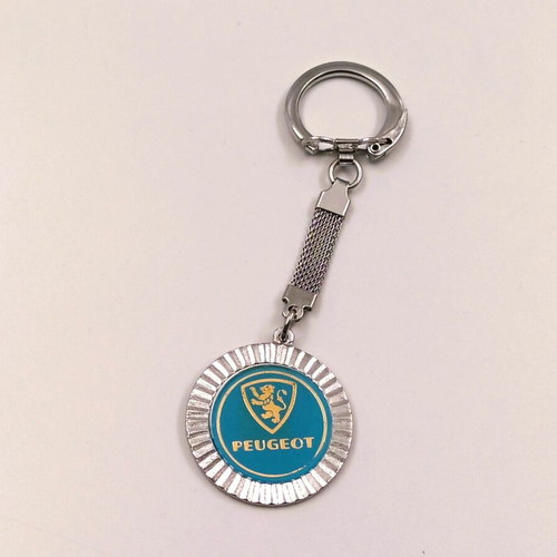 Vintage Peugeot Car Keychain 1960s-1970s Lucite New