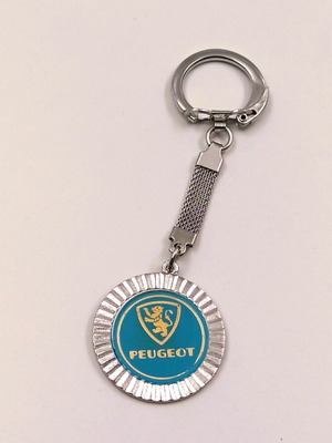 Vintage Peugeot Car Keychain 1960s-1970s Lucite New