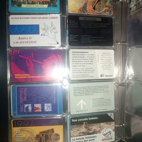 Collectible phone cards like new, pack of 90 pieces