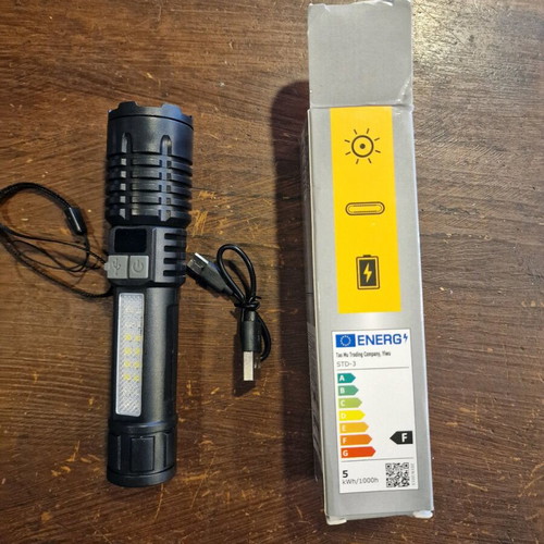 Led rechargeable flashlight new