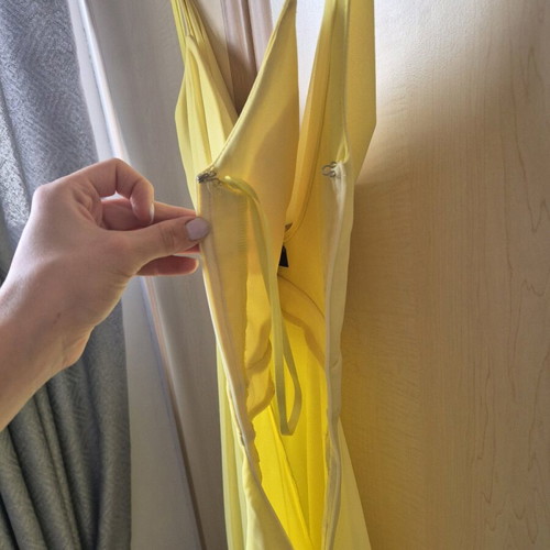 Forel by Vassilis Zoulias Airy Maxi Dress Yellow Like New Size 42