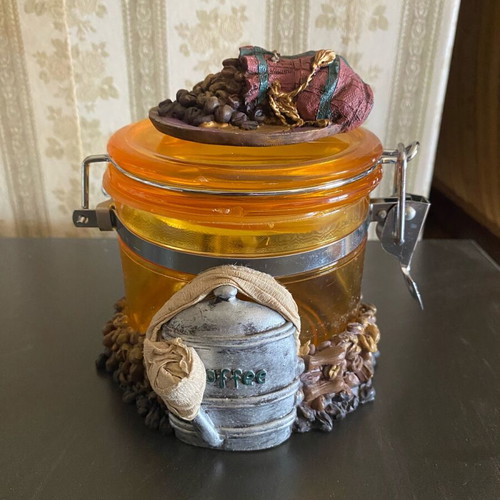 Coffee jar used with coffee theme