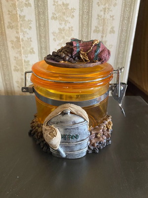 Coffee jar used with coffee theme