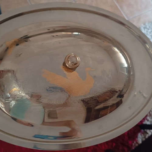 Vintage Oval Serving Dish used with Handles and Lid