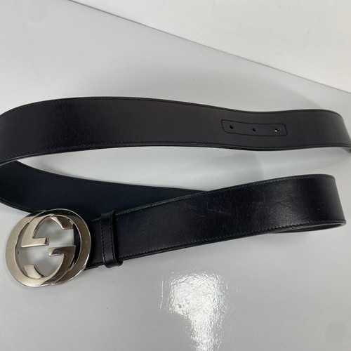 Gucci leather belt 85 cm used, black