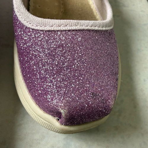 Toms ballet flats used with glitter size 23.5 pink