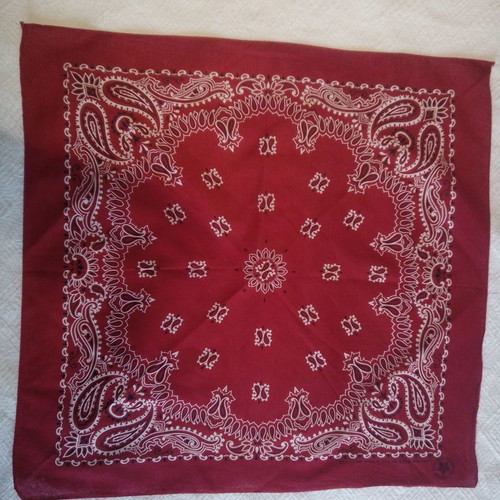 Wamcraft Red Cotton Bandana RN 14193 like new, made in USA