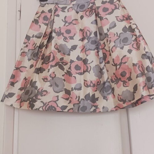 Asos high-waisted skirt like new, beige floral pattern, size M