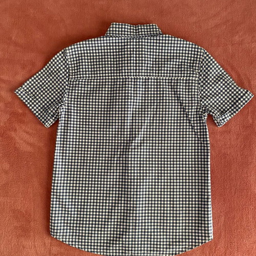 Abercrombie plaid short-sleeve shirt for boys 9 years like new, blue white