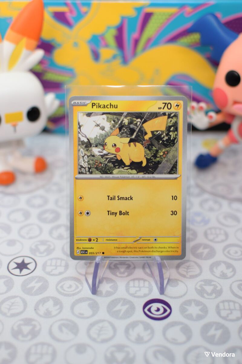 Pokemon Card Pikachu ASC 055 като нова - € 0,25 - Vendora.bg