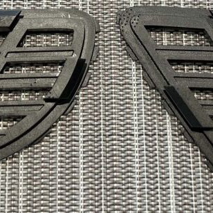 Yamaha Townmate T50 3D Printed leg shield caps new, pair