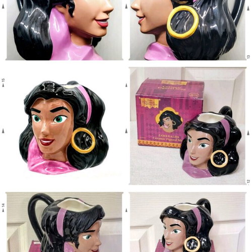Large collectible vintage 3D Esmeralda Disney mug new