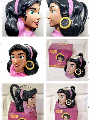 Large collectible vintage 3D Esmeralda Disney mug new
